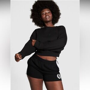 PINK Victoria’s Secret Campus Fleece Yoke-Seam Crew Sweatshirt